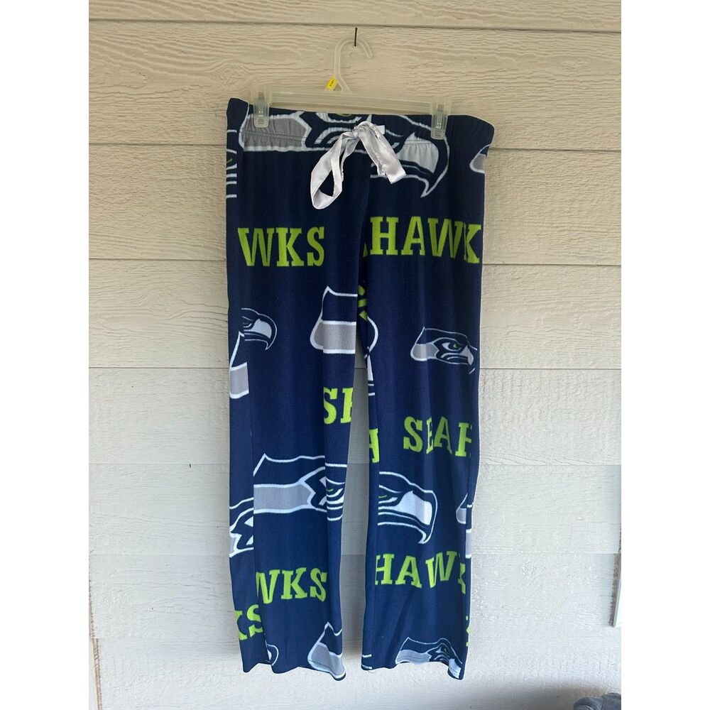 NFL Team Apparel Seattle Seahawks Women's Fleece Pajama Pants - Size Large